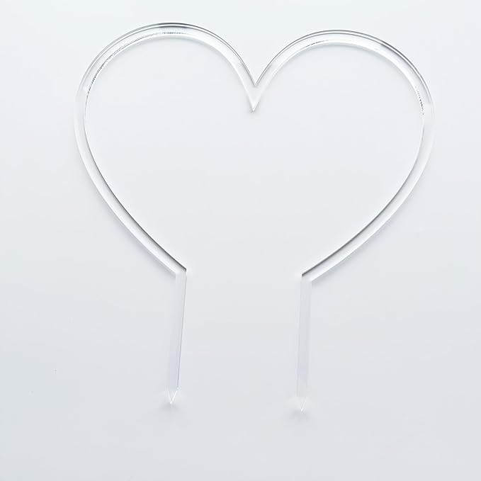 Heart Shape Super Clear Trellis, Hoya Trellis, Indoor Plant Trellis, Houseplant Trellis, Plant Gift, Plant Support and Growth (10.5'' x 11'')
