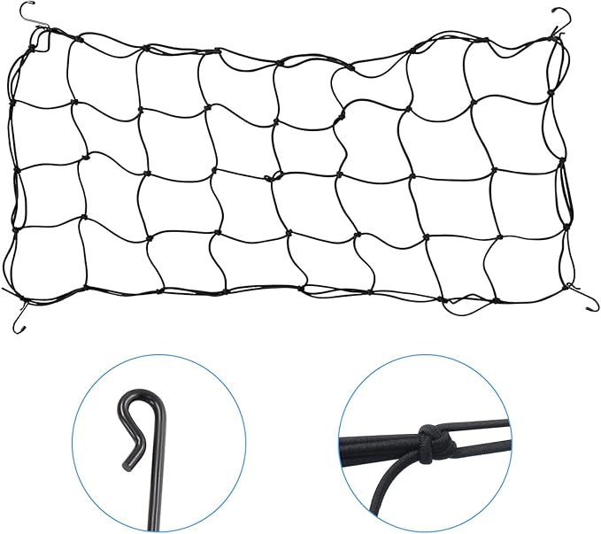 2 x 4Ft Trellis Netting with Hook, Heavy Duty Stretchy Scrog Plant Net Support for Indoor Outdoor Garden Plant Growing Tents