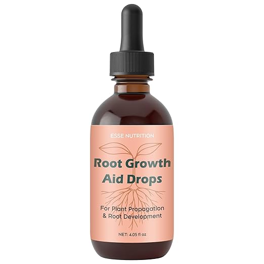 Root Growth Aid Drops - Rooting Hormone for Cuttings | Propagation Drops for Faster Roots & Less Shock | Works in Water, Soil, LECA | for Pothos, Monstera & All Houseplants (4.05 oz)