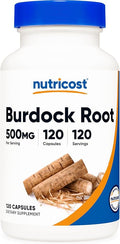 Nutricost Burdock Root 500mg, 120 Capsules - Gluten Free, Non-GMO, Vegetarian Friendly