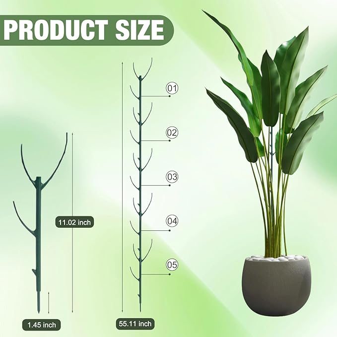 Stackable Monstera Plant Support,Garden Plant Stakes for Indoor Outdoor Plants,Garden Accessories for Climbing Potted Plants,Plant Sticks for Vine Training Stem Stabilization (10pcs)