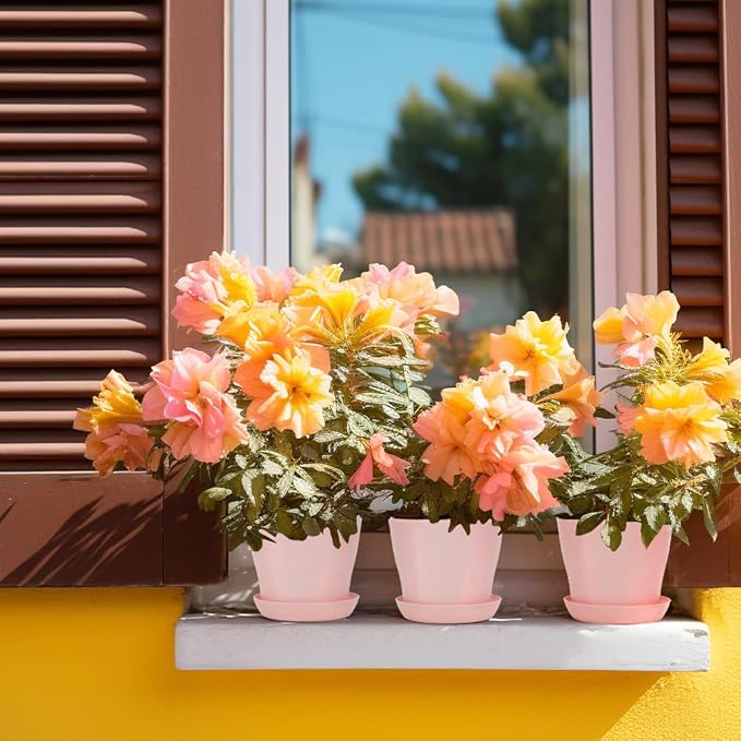 8 Pcs Flower Pot,Pots for Planting,3.8" Nursery Pot,Plastic Plant Pots Indoor for Plants Garden Succulent Pot,Gardening Gifts Herb Garden Planter,Seedling Planter