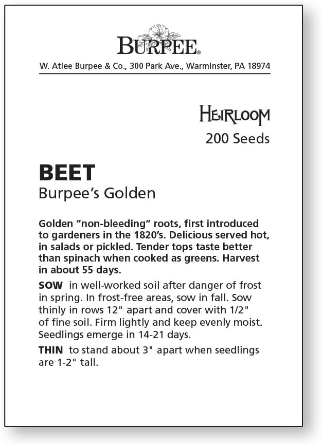 Burpee Golden Beet Seeds 200 seeds