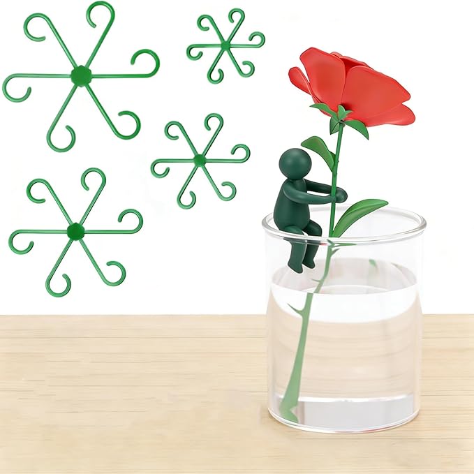 BoAn 8 Pcs Plant Propagation Buddy + 4 Pcs Plant Stem Support, Indoor Plant Support for Cuttings Seedlings & Vines Organize Pothos Ivy Decorative Indoor Garden Gift