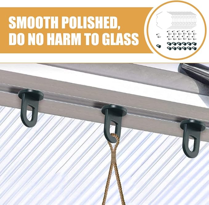 BESTonZON Greenhouse W Type Wire Clips Stainless Steel W Clips for Glass Pane Fixing Greenhouse Accessories Sturdy Overlap Clamps for Garden Plant Germination Equipment