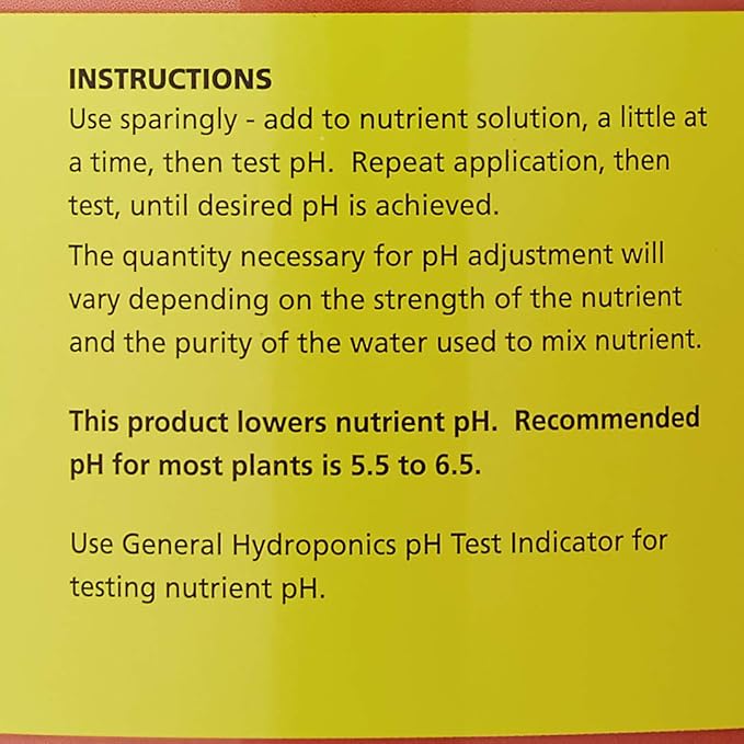 General Hydroponics pH Down Liquid Premium Buffering For pH Stability, 1-Gallon