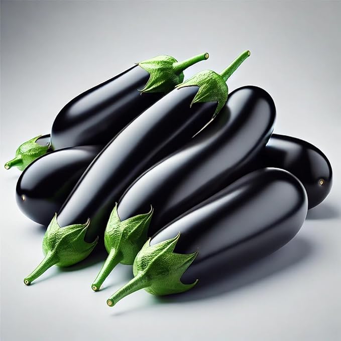 Eggplant Long Pop Seeds – Solanum Melongena | High-Yield Asian Eggplant Variety | Tender & Flavorful