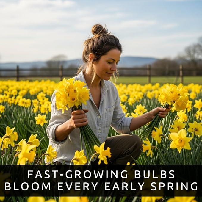 Yellow Dutch Master Daffodil Bulbs for Planting - Fresh Blooming Flowers, Easy to Grow Perennials - Sunshine Flowers - Early Spring Blooms - Indoor or Outdoor Growing (20 Bulbs)