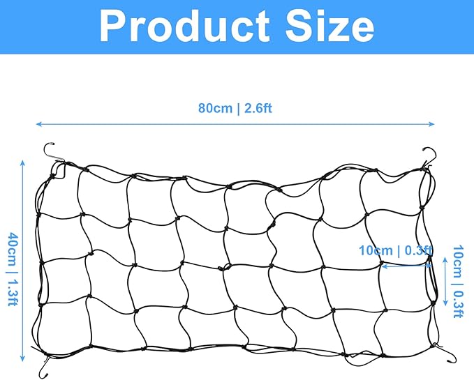 2 x 4Ft Trellis Netting with Hook, Heavy Duty Stretchy Scrog Plant Net Support for Indoor Outdoor Garden Plant Growing Tents