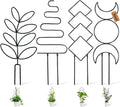 Larger 23inch Plant Trellis for Climbing Plants Indoor, Trellis for Potted Plants with Ties, Metal Climbing Plant Support for Houseplant Flower Pothos, 4 Different Panels, Black