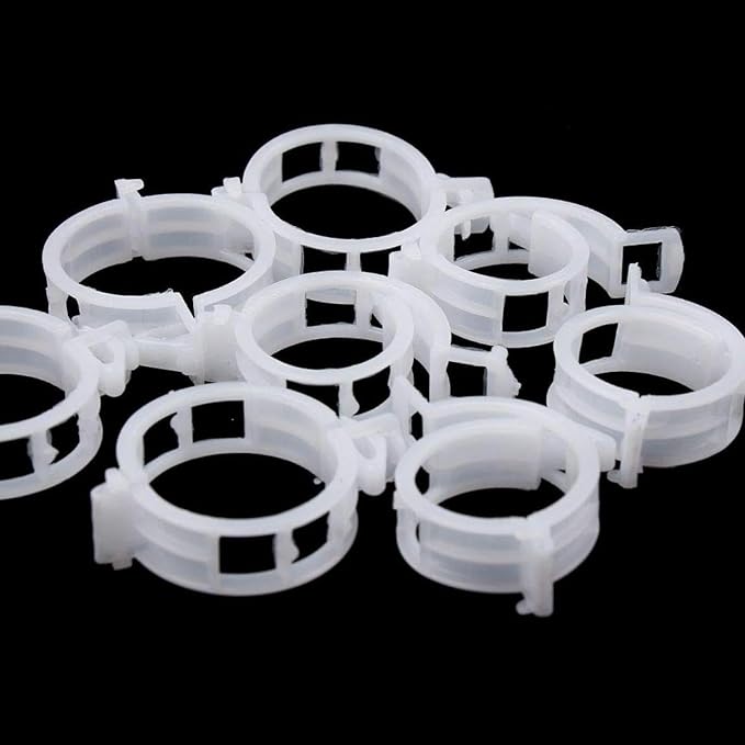 100Pcs White Plant Support Clips,Plant Fixing Clip Plant Clips for Climbing Plants,Garden Clips Plant Support Clips Plant Vine Clips Plant Support Garden Clip Vine Fixing Clip,Plant Support Structures