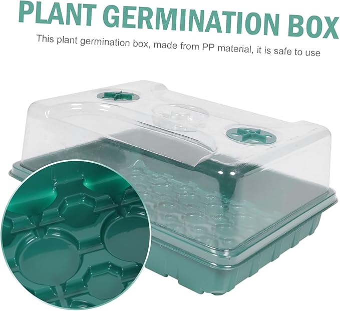 Plant Starter Trays Material Plant Germination Box Greenhouse Cover for Seed Starting Reusable Planting Nursery Tray for Indoor Outdoor