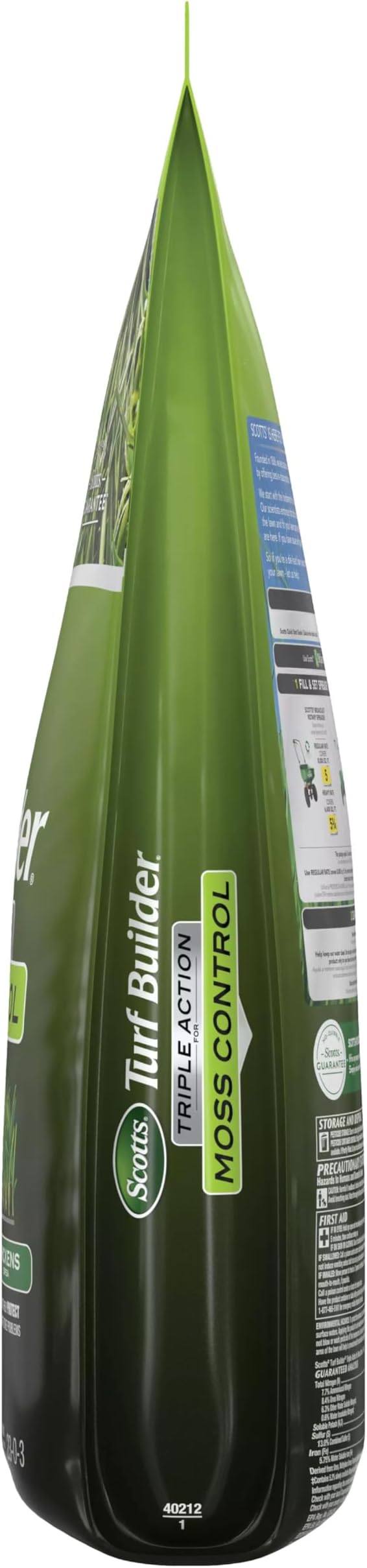 Scotts Turf Builder Triple Action for Moss Control - Moss Killer and Lawn Fertilizer, Lawn Care, Covers Up to 8,000 sq. ft., 40 lb.