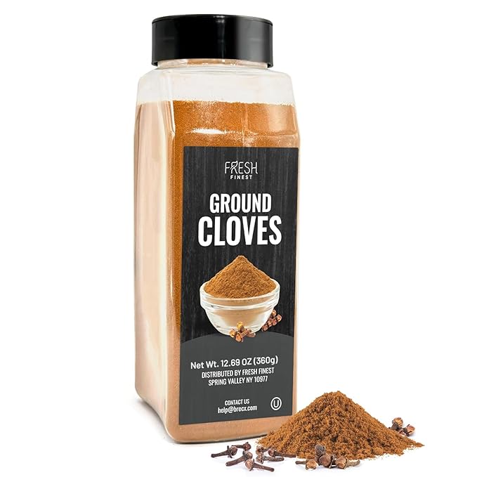 Fresh Finest Ground Clove 12.69oz - Premium Quality Ground Cloves - All-Natural, Non-GMO, Gluten-Free, Kosher - Perfect for Baking, Cooking, and Beverages
