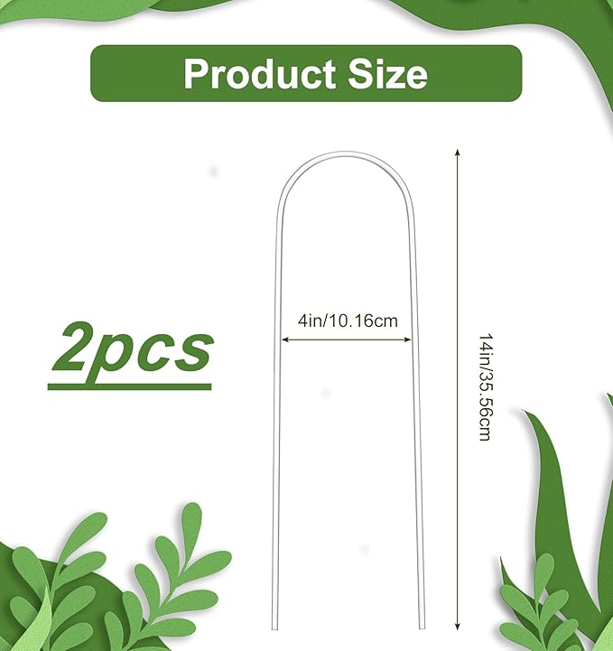 2 Pack Plant Trellis Indoor, 15 inch Small U Acrylic Plant Trellis U-Shaped Plants Vine Support Trelli for Climbing Plants Indoor
