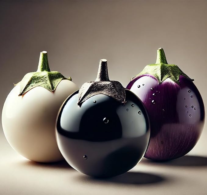 30+ Seeds Eggplant Round Mix - Vegetable Multicolor
