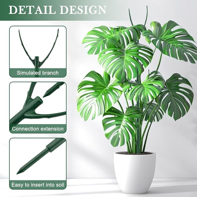 22pack Stackable Plant Support Stakes Climbing Plant Support Structures Stem Holder Structures Frame Plants Holder Stick Moss Pole for Supports(Color:Green)