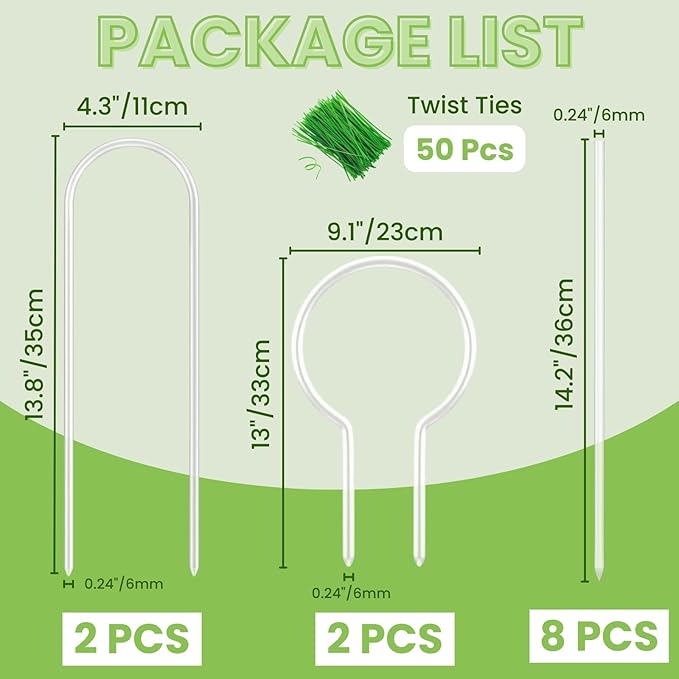 Lancisism 12 Pack Acrylic Plant Trellis for Indoor Climbing Plants, Thickened Clear U-Shaped & Round Small Plant Trellis, Potted Plant Climber Support for Hoya, Pothos, Vine Ivy, Monstera Houseplant