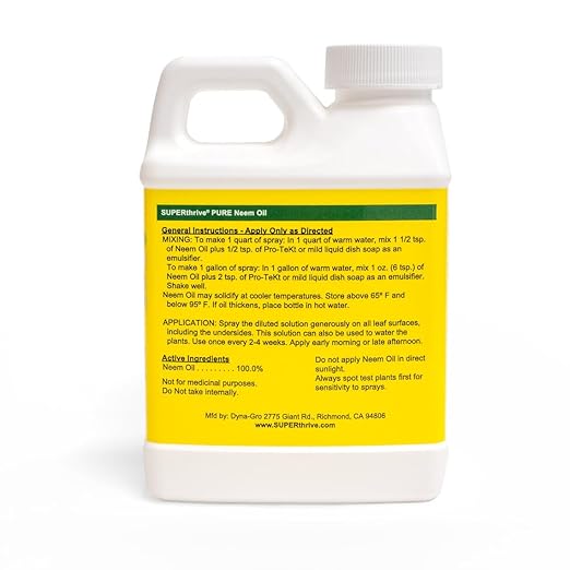SUPERthrive Pure Neem Oil Natural Leaf, 8 oz (2 Pack)