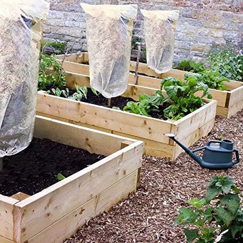 Agfabric Plant Cover Warm Worth Frost Blanket 0.9oz 120"x120" Shrub Jacket,Rectangle Plant Cover for Season Extension&Frost Protection,White