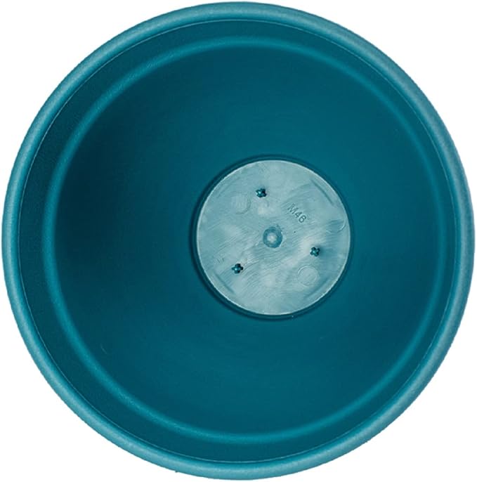 The HC Companies Rings Flower Planter - Self Watering Plant Pots for Herbs & More - Round Lightweight Outdoor & Indoor Planter (10" Blue, Pack of 1)