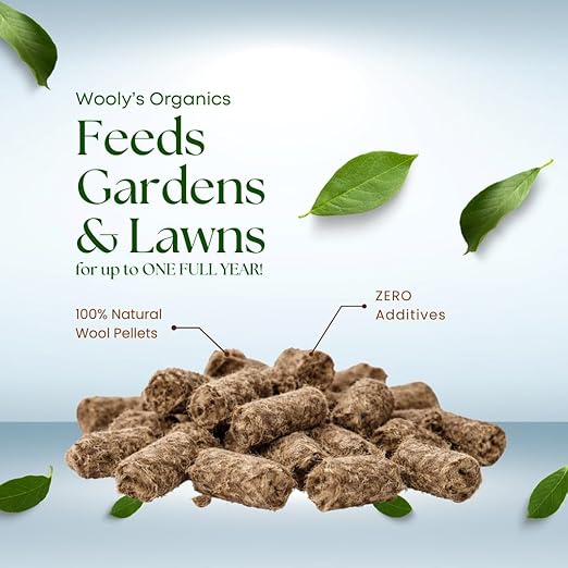 Wooly's Organics All Natural Wool Pellet Fertilizer, 7-0-0 NPK, All-Purpose Soil Builder, 1.5 lb