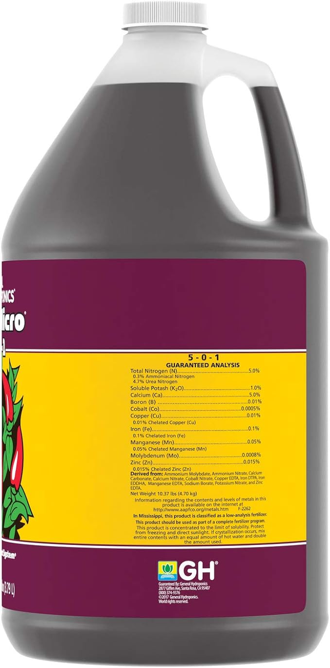 General Hydroponics 718125 Flora Micro, 1 Gallon