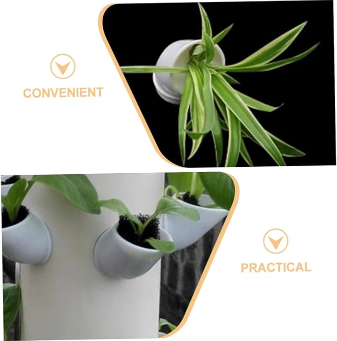12pcs Hydroponic Growing System Vertical Planting Pots for Balcony Window Farming Plastic Soilless Culture Tubes for Indoor Vegetable Gardening