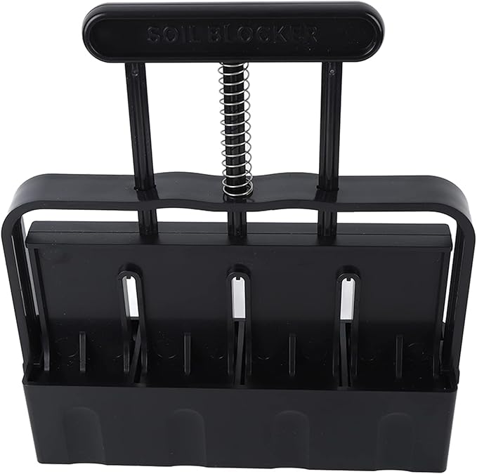 Pssopp Soil Blocking Tool Soil Block Maker 4 Cells Top Hill Soil Blocker Quad Soil Blocker Set for Outdoor Garden Seed Plants
