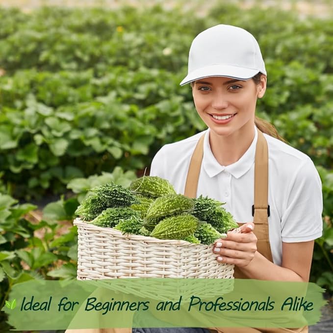 Premium Bitter Gourd Seeds for Planting – 25 Non-GMO Heirloom Seeds - High-Yielding, Extra Long, Authentic Flavor