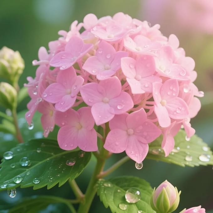 Mixrug Pink Hydrangea Seeds for Planting, 50+pcs Perennial Rare Exotic Ball Hydrangea Flowers Seeds Plants, Non-GMO Heirloom Beauty Home Garden Bloom Flowers in Outdoors