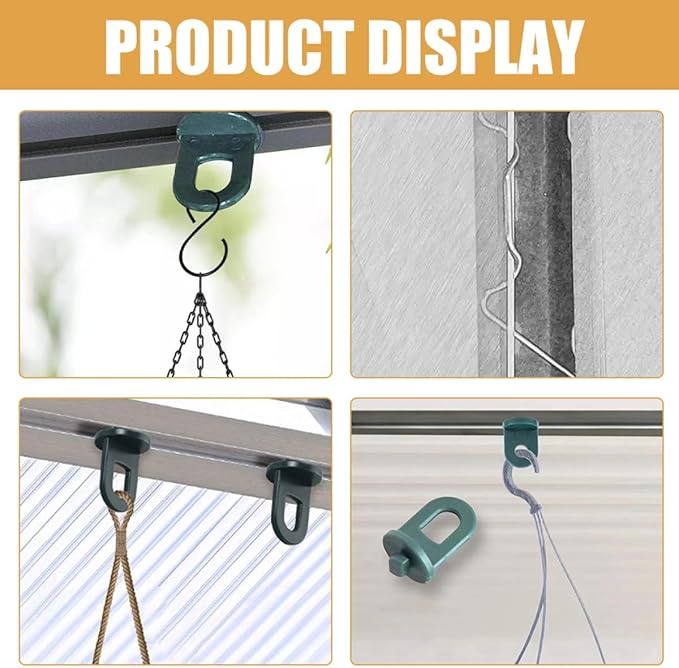 BESTonZON Greenhouse W Type Wire Clips Stainless Steel W Clips for Glass Pane Fixing Greenhouse Accessories Sturdy Overlap Clamps for Garden Plant Germination Equipment