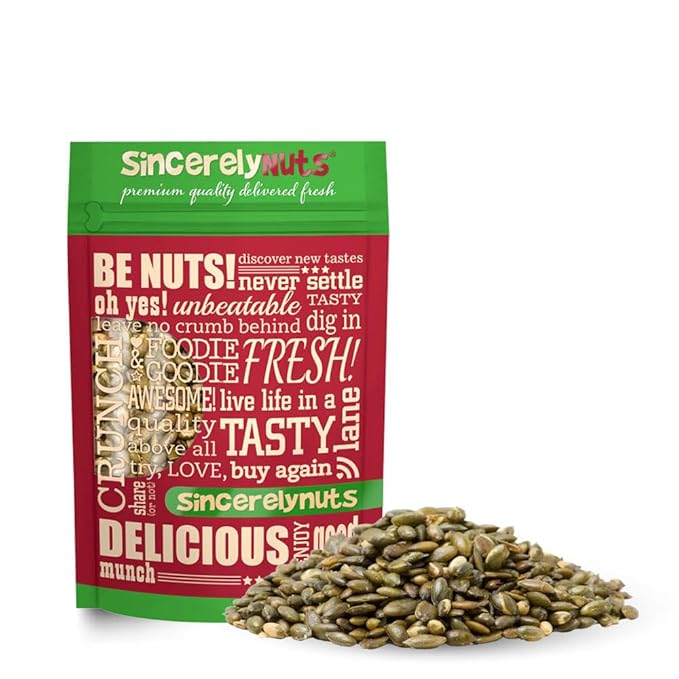 Sincerely Nuts Shelled Pepitas Pumpkin Seeds Salted (5 lb bag) | Delicious Nutrient Dense Low Carb Snack | High in Magnesium & Manganese Minerals |Gluten Free | Kosher |Great for Cooking