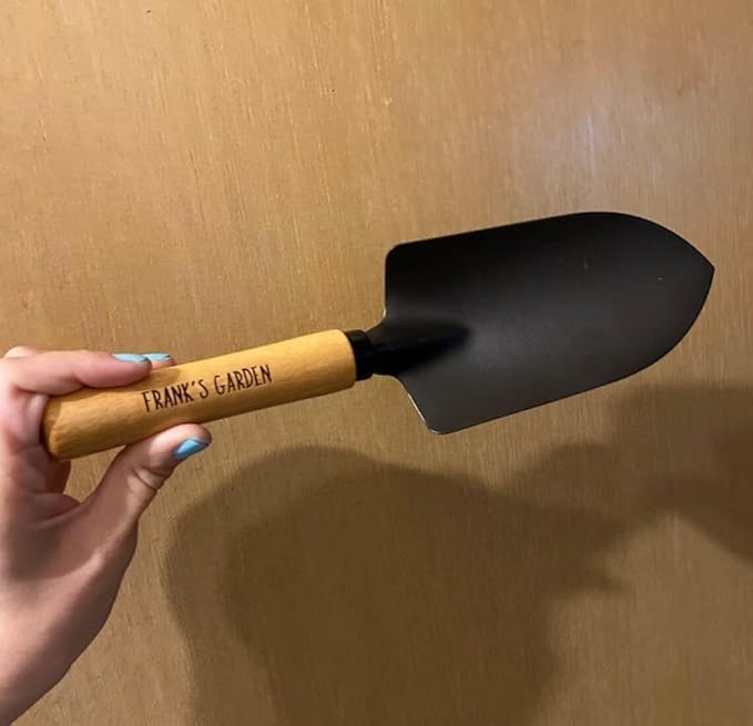 Personalized Garden Trowel – Custom Engraved Wooden Handle, Stainless Steel Hand Trowel, Gardening Tool Gift