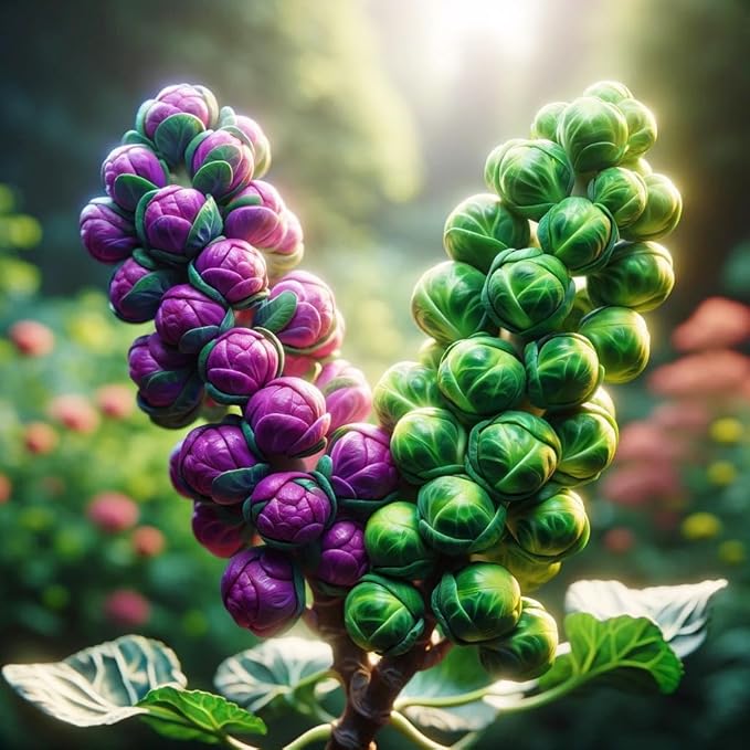 Seeds4planting - Seeds Brussels Sprouts Mix Cabbage Long Island and Redarling Indoor Heirloom Vegetable Non GMO