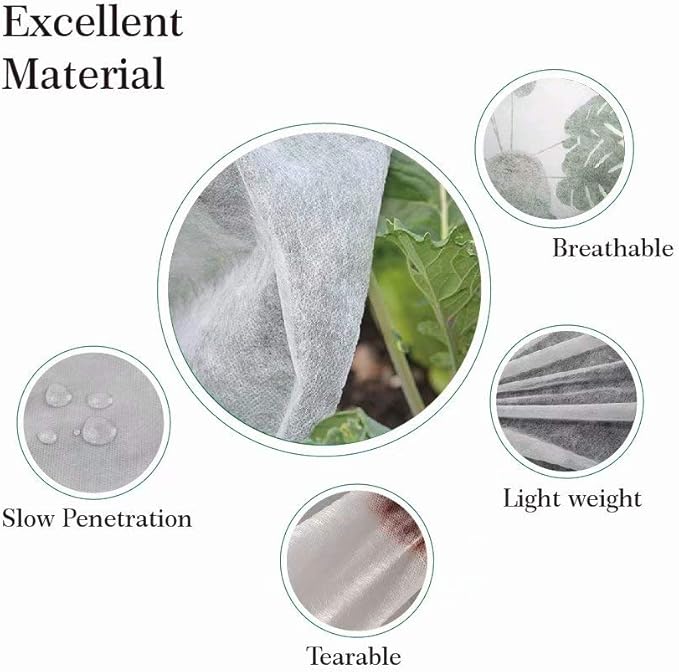 Agfabric Plant Cover Freeze Protection 0.55oz 6'x150' Floating Row Cover for Winter Cold Weather Protection Season Extension,White