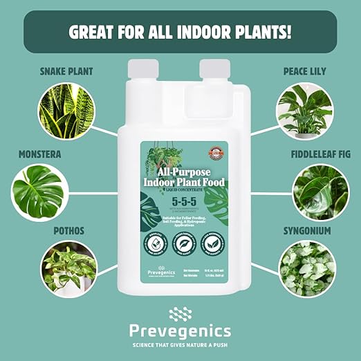 All-Purpose Indoor Plant Food | (2 Pack (16 fl. oz.)) | All-Natural, Odorless, Soil Feeding, Foliar Feeding, or Hydroponic Applications (2 Pack (16 fl. oz.))