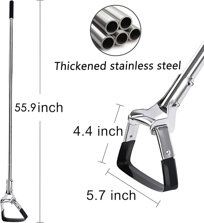 Garden Hoe 3-Height Adjustable - 55.9 Inch Long Handle Weeding Tool, Stainless Steel Heavy Duty Scuffle Hoe for Lawn,Yard & Vegetable Garden