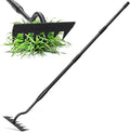 Weeding Garden Rake, 6 Tines Adjustable Weed Remover Tool Heavy Duty with Detachable Long Handle, 56 inch Weed Remover Gardening Hand Tool for Lawn, Yard, atio and Backyard