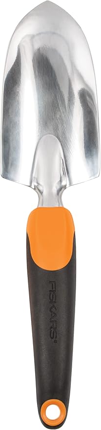 Fiskars 384240-1001 384240-1007 Cultivator, Multicolor & Ergo Gardening Hand Trowel - Ergonomic Handle Design with Hang Hole - Heavy Duty Garden Tool for Digging, Garden Edging, and Weed Removal