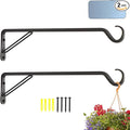 AILIN YELOKIE 2 Pack Extra Long 18 Inch Heavy-Duty Rust-Resistant Solid Steel Plant Hangers and Bird Feeder Hangers for Indoor and Outdoor Decor, Wall Hooks