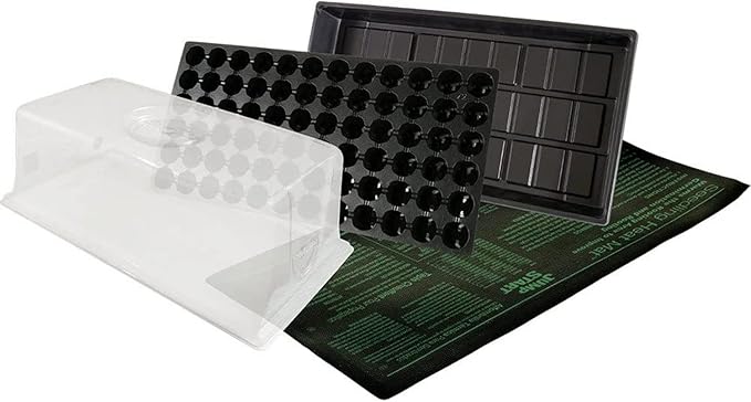 Jump Start CK64060 120V 17W Germination Hot House with Heat Mat, Watertight Tray, Cell Insert and 7" Humidity Dome