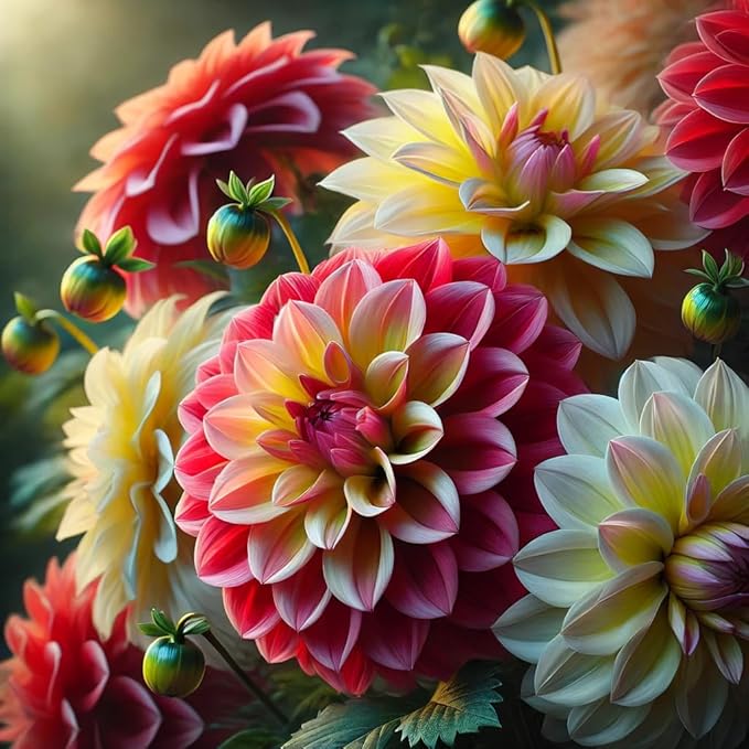 Dahlia Double Mix Seeds – Dahlia Pinnata | Perennial | Vibrant, Long-Lasting Blooms | Ideal for Borders & Cut Flowers