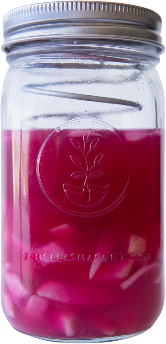 Quick Pickle Kit & Pickle Seeds - For Easy Quick Pickles & Mason Jar Fermenting - 316 Stainless Steel Pickling Lid, Weight, Quart Mason Jar, & 200+ Pickling Cucumber Seeds for Planting