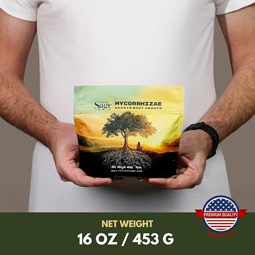 Mycorrhizae Inoculant Powder, 10 oz, 300+ Spores/g Mycorrhizal Fungi, Root Stimulator for Transplanting, Vegetables, Trees & Flowers, Made in USA