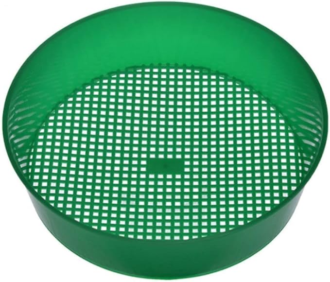 2 Pcs Round Garden Soil Sieve Garden Sieve Plastic Mesh Screen Sets, Used to Filter Small Gravel, Soil, and Sand Sieves