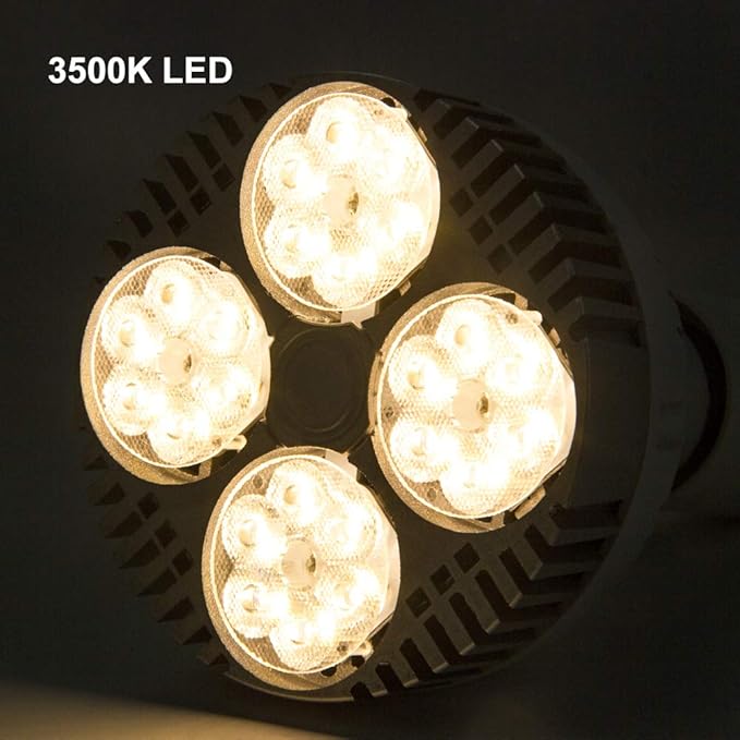 CANAGROW LED Grow Light, 35W Full Spectrum Grow Light Bulb Plant Light for Indoor Plants, Growing Lamps for Hydroponics Greenhouse Succulent Houseplants Vegetable
