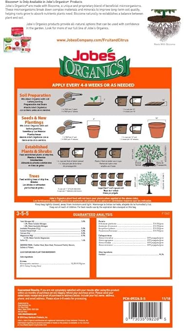 DOGNNAK Jobes 09226 Organic Fruit and Citrus Granular Fertilizer, 4 Lbs (Pack of 2)