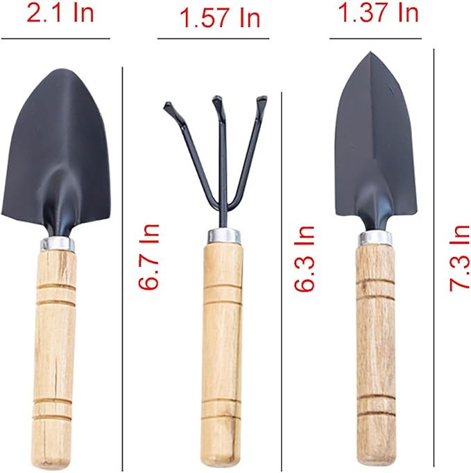 3 Set Gardening Loosening Tools, 6.8 Inch Small Metal Loosening Soil and Weeding Gardening Hand Tools for Planting and Flower (3)