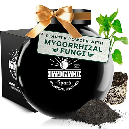 DYNOMYCO Spark WP Mycorrhizal Fungi, 6oz Wettable Powder – 3-In-1 Root Enhancer Amplifies Nutrient Uptake & Yield – Treats 38 Plants, Indoor/Outdoor Bio-Stimulant – Dissolves Fast in Seed Starter Soil